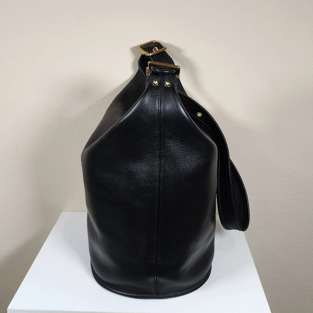 Vintage Coach Black Duffle Sac #9085 - Picture 8 of 13